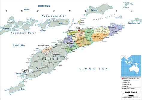 Timor Leste Map Political Worldometer