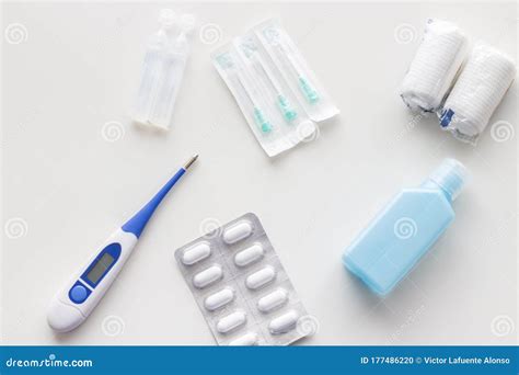 Medical Supplies Kit For Health Emergencies Stock Photo Image Of