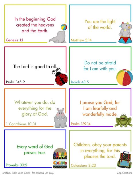Each packet includes several bible activity sheets with coloring pages, bible quizzes, puzzles we are so excited to provide these bible study lessons that help kids learn the short stories of the bible! Free Printable Lunchbox Bible Verse Cards cute....could use these with the kids | Religion ...