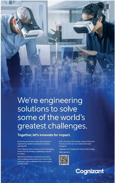 Cognizant We Are Engineering Solutions To Solve Worlds Greatest