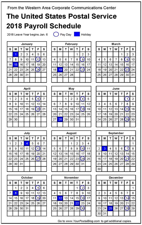 The employee's working time is tracked to determine how much they are paid. 2018 Postal Payroll Calendar | Your Postal Blog