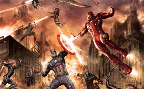 Marvel Civil War Wide Wallpaper