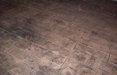 Wood Pattern Stamped Concrete Basement Floor Buds Concrete Inc