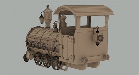 Steampunk Locomotive 3d Model Turbosquid 1305319