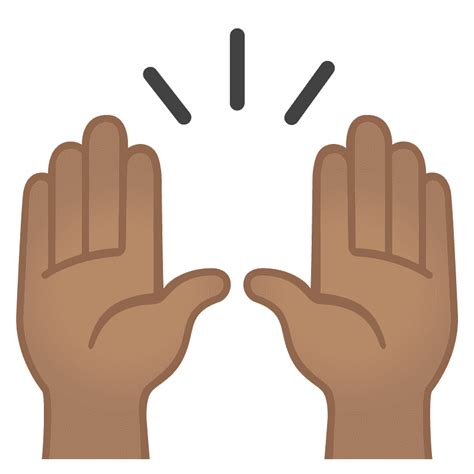 Raising Hand Emoji Vector Free Transparent Clipart Clipartkey Images