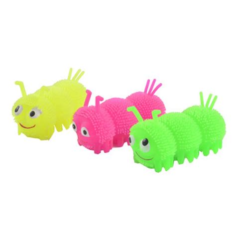 Led Flash Luminous Squeezing Soft Caterpillar Novelty Fun Adult