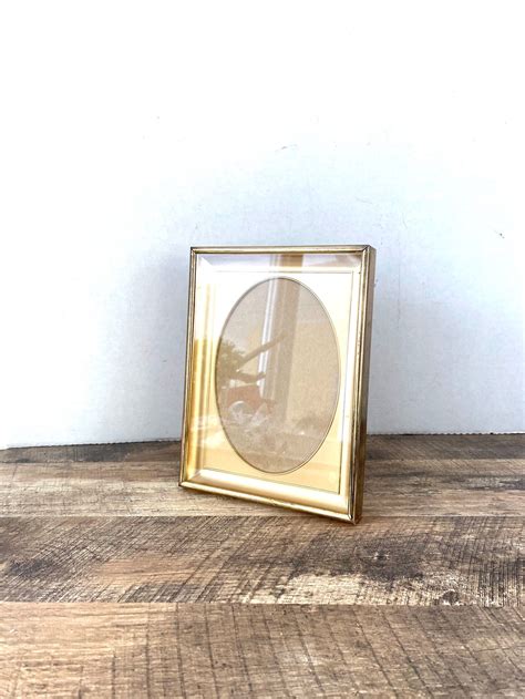 Vintage Photo Frame Gold Metal Frame Mid Century Mcm Picture Etsy