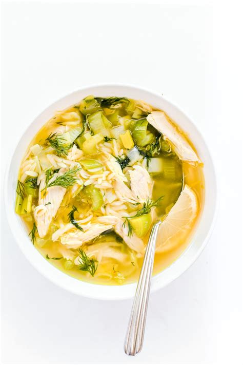 Lemony Chicken Soup With Orzo • A Feel Good Recipe