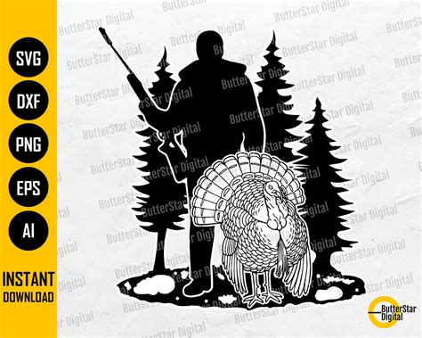 Turkey Hunter SVG Wild Turkey SVG Hunting Season SVG Etsy