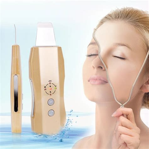 Ultrasonic Skin Scrubber Face Cleanser Blackhead Acne Removal Facial Spa Vibration Massager