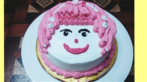 How To Make Simple Girl Face Cake Youtube