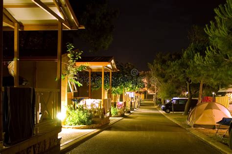 Check spelling or type a new query. Night shot of log cabins stock image. Image of beautiful ...