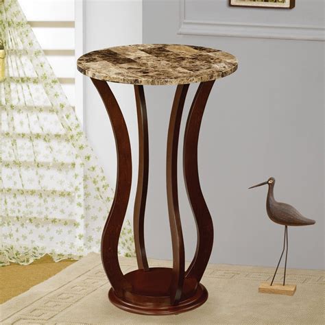 Shop Coaster Fine Furniture 285 In Cherry Indoor Round Faux Marble