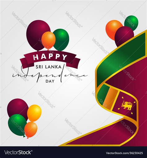 Happy Sri Lanka Independence Day Design Template Vector Image