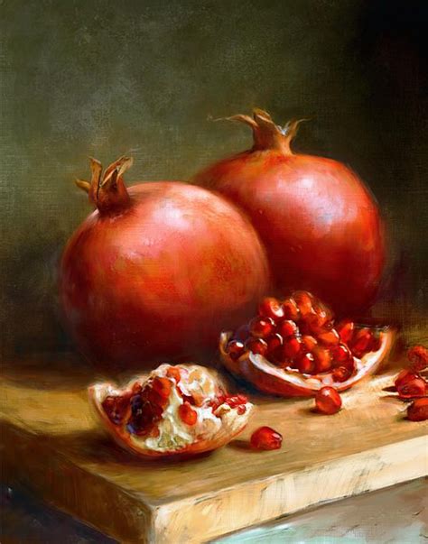 Pomegranates By Robert Papp Pomegranate Art Fruit Painting Oil