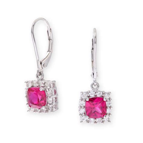 Classic and timeless, pandora sterling silver earrings exude elegance and add a touch of sparkle to your outfit. Sterling Silver Earring set with Ruby Gem Stone and Sapphires