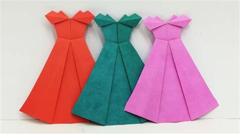How To Make Origami Dress Instruction Link In Comment In 2020 Origami Dress Origami