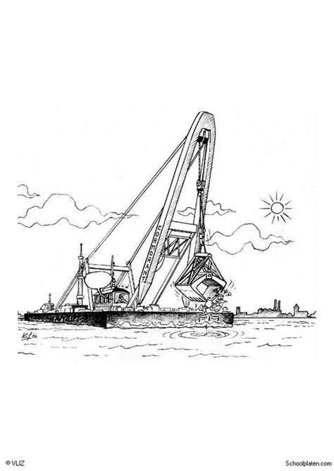 Kleurplaat vogel met kraan. Gratis kleurplaten om te printen afb 5497.