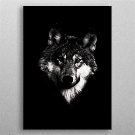 Dark Wolf By Poster Junkie Metal Posters Displate Big Canvas Art