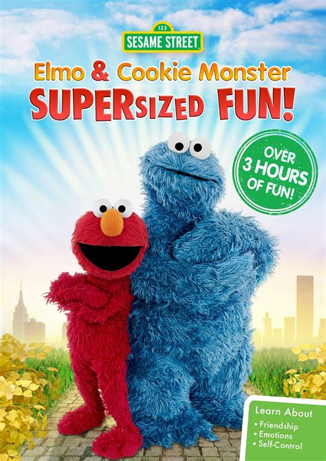 Sesame Street Elmo And Cookie Monster Supersized Fun Dvd 2017