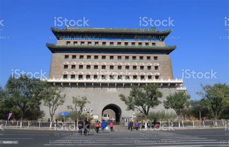 Qianmen Gate Historical Architecture Beijing China Stock Photo
