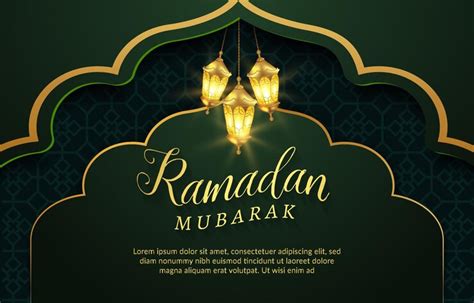 Premium Vector Ramadan Mubarak Banner With Beautiful Shiny Light