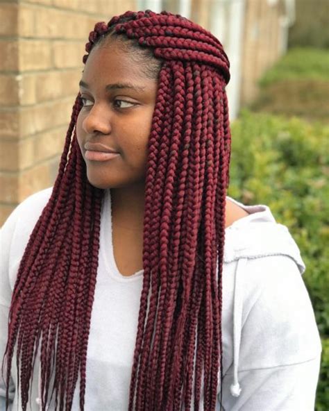 Here are some stylish ways you can sport the look. The 13 Hottest Burgundy Box Braids