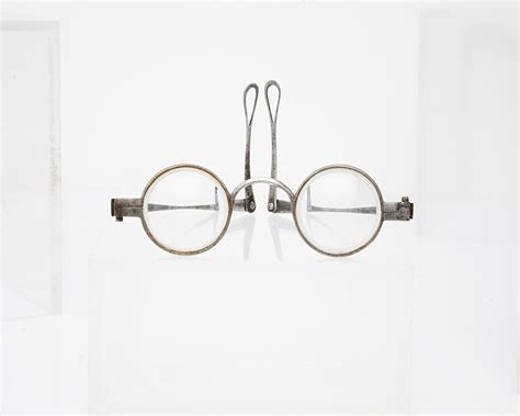 early nineteenth century double hinged temple glasses in forged iron from general eyewear s