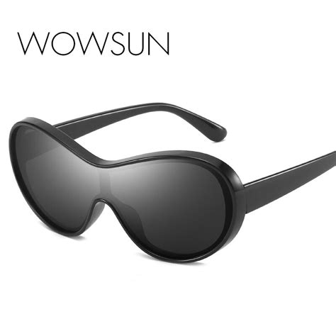 wowsun sunglasses women luxury brand designer oversized one piece lens sun glasses ladies