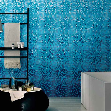 Blue Mosaic Bathroom Floor Tiles Flooring Tips