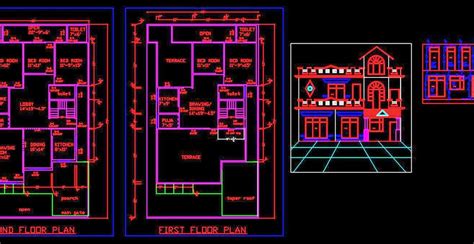 The house plan's layout includes: Duplex House Layout (40'x70') Plan and Elevation DWG ...