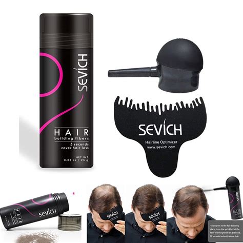 Sevich Hair Fiber 25 Building Fiber Applicator Spray Concealer Powder
