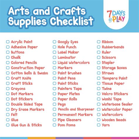 Art Supply List A Comprehensive Guide Days Of Play Art Supplies