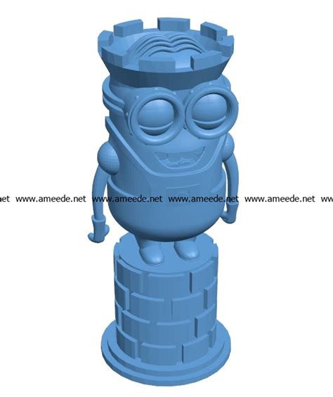 Rook Minion Chess B002984 File Stl Free Download 3d Model For Cnc And 3d Printer Download