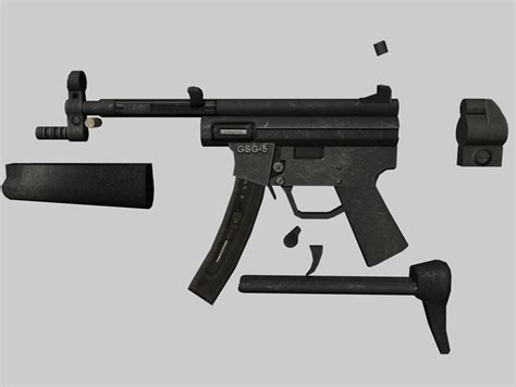 Mp5 Weapon 3d Model 9 Obj Fbx Ma Max Free3d