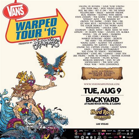 vans warped tour lineup leaked sound check entertainment