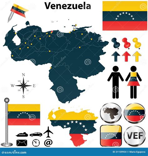 Mapa De Venezuela Ilustración Del Vector Ilustración De Formado 31159954
