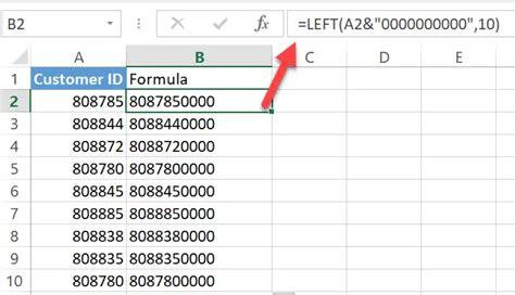 Pad Numbers With Zeros Using The Left Excel Function Formula Friday