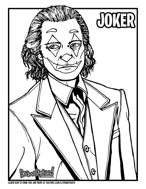 How To Draw The Joker Joker 2019 Drawing Tutorial Draw It Too