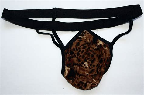 G Mens String Pouch Thong Leopard Tiger Printed Ebay