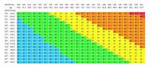 Free Bmi Chart Templates Download Top Form Templates Free Templates