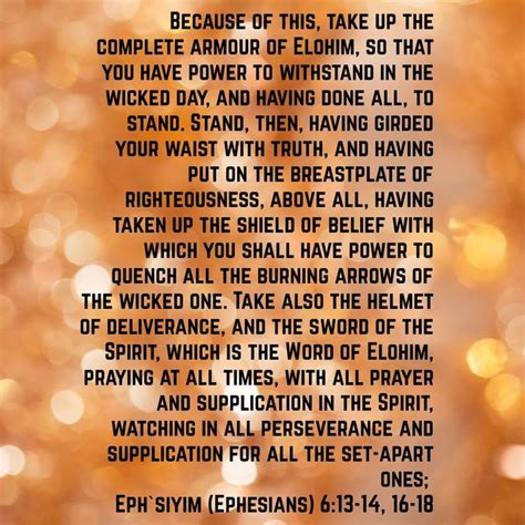 Ephesians 613 14 And 16 18 Truth Ephesians 6 13 Teachings