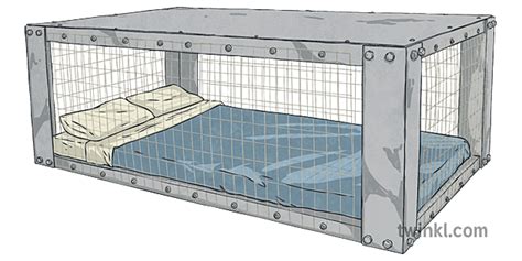 Morrison Shelter Object Ww2 Air Raid Blitz Clydebank Ks2 Illustration