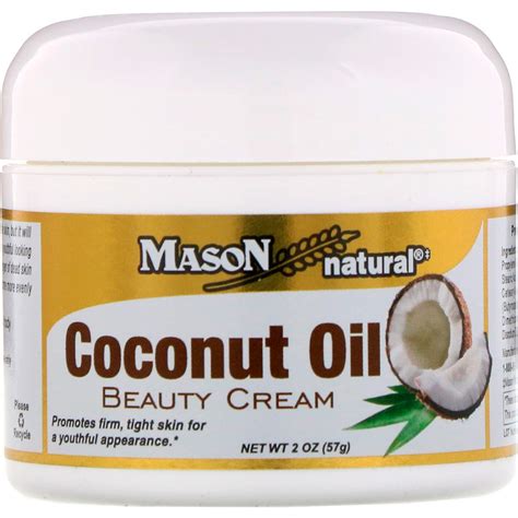 Mason Natural Coconut Oil Beauty Cream 2 Oz 57 G