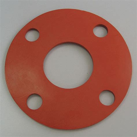 Grainger Approved Silicone Flange Gasket 4 14 In Outside Dia Red