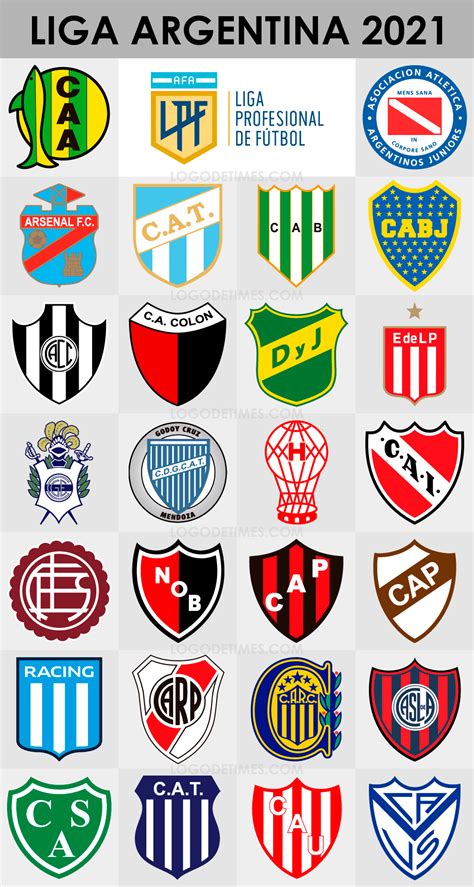 Primera División Argentina Logo De Times