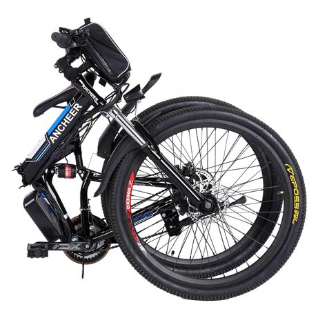Ancheer Folding Electric Mountain Bike With 26 Inch Wheel Large
