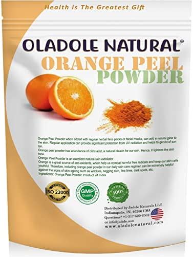 Elecious Naturals Orange Peel Powder For Skin And Eating