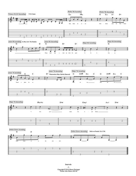 How to identify musical intervals (music theory). PRESTER JOHN GUITAR: Intervals for Guitar (and others). Free sheet music too!