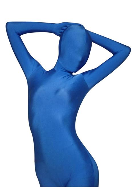 Sky Blue Spandex Full Bodysuit Zentai Suit
